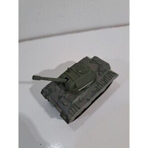 Majorette Die Cast Sonic Flasher Army Green Forest Camo Tank w/Rotating Turret